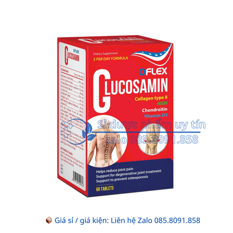 Viên uống Oflex Glucosamin giảm các triệu chứng của viêm khớp, khô khớp hộp 60 viên