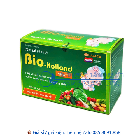 Cốm bổ vi sinh Bio-Holland giúp tang hệ vi sinh đường ruột, tiêu hoá tốt hộp 30 gói