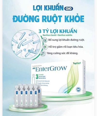 (Mua Sỉ Liên Hệ Zalo) Men Vi Sinh AKI Enter Grow giúp bổ sung lợi khuẩn đường ruột giảm rối loạn tiêu hóa hộp 20 ống