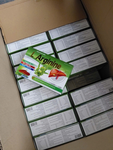 (Mua Sỉ Liên Hệ Zalo) Viên uống bổ gan L Arginine Hộp Xanh giúp thanh nhiệt, giải độc gan hộp 60 viên