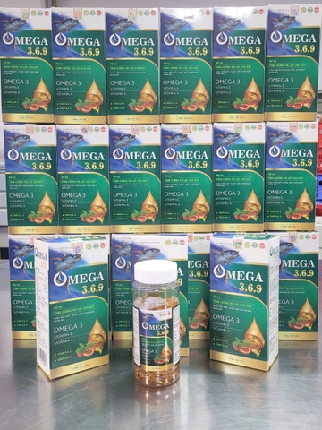 (Mua Sỉ Liên Hệ Zalo) Viên uống Omega 3.6.9 giúp giảm triệu chứng khô mắt, mỏi mắt, nhìn mờ hộp 100 viên