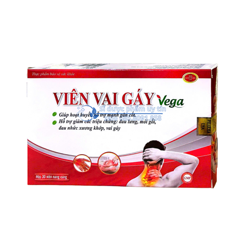 Viên Vai Gáy Vega giúp hoạt huyết, hỗ trợ mạnh gân cốt hộp 30 viên