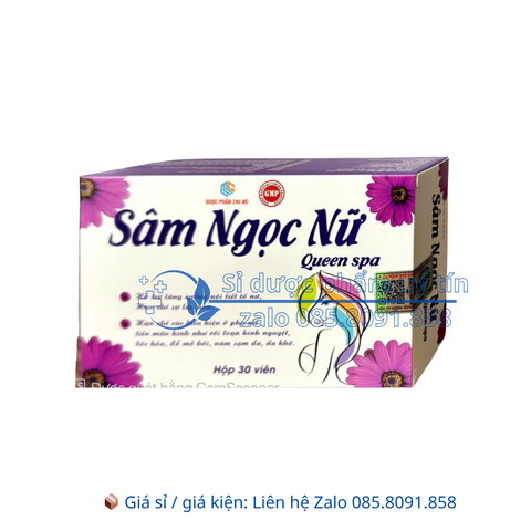 Sâm Ngọc Nữ Queen Spa tăng cường nội tiết tố nữ, hạn chế sự lão hóa hộp 30 viên