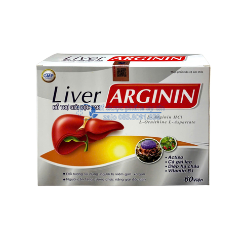 Viên uống bổ gan Liver Arginin  giúp thanh nhiệt, giải độc gan hộp 60 viên