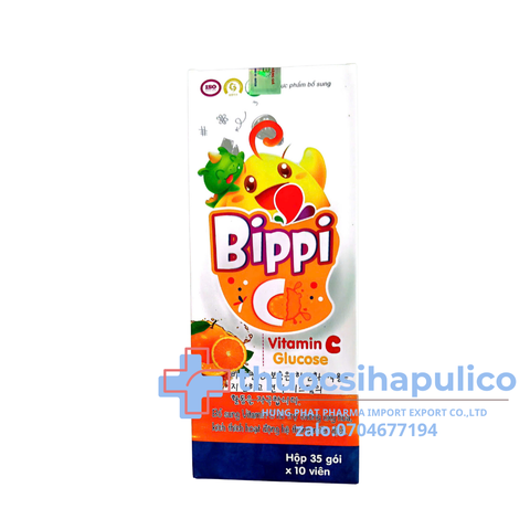 Bippi C giúp bổ sung Vitamin C, tăng đề kháng hộp 35 gói