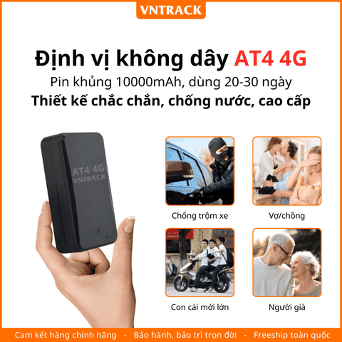 AT4 - Định vị không dây 4G, Pin 10000mAh