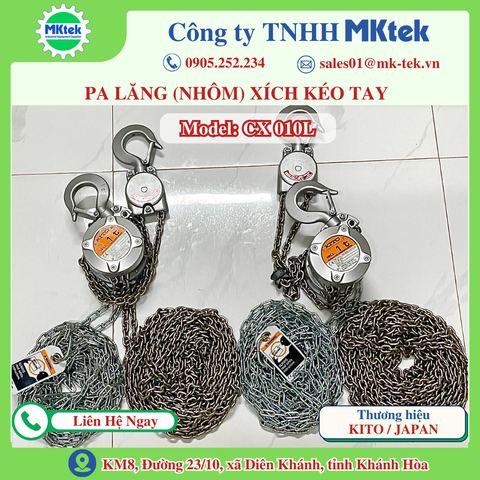 Pa Lăng (Nhôm) Xích Kéo Tay KITO/JAPAN được phân phối bởi Công ty MKtek