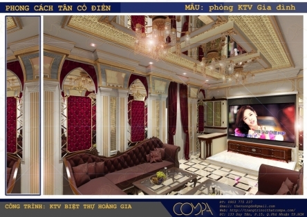 Sang trọng với những thiết kế phòng karaoke gia đình - Biệt thự Hoàng gia