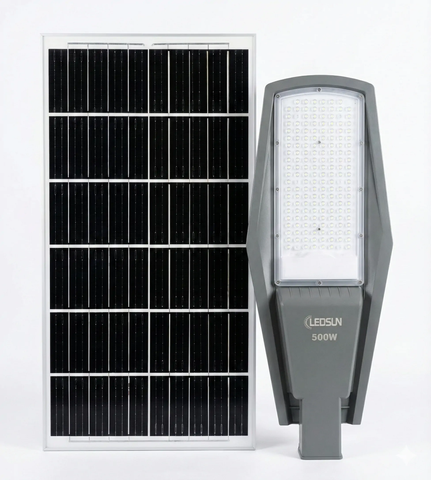 Đèn đường thấu kính 500W, LS-DDN500, có tích hợp năng lượng mặt trời