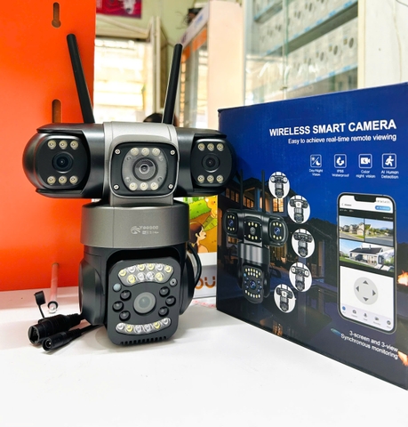 Camera YOOSEE 4 mắt Q10-28 - 3 khung hình, có màu ban đêm