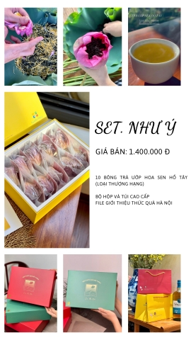 SET QUÀ NHƯ Ý (10 hoa sen trà)
