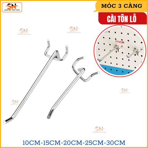 Móc treo 3 càng cài tôn lỗ