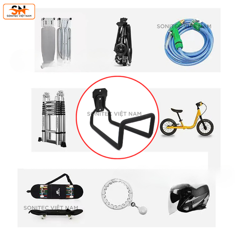 Móc Lưu Trữ Nhà Để Xe – Móc Treo Tiện Ích Treo Tường – Giá Đỡ Vòi Siêu Chắc, Bọc Nhựa PVC