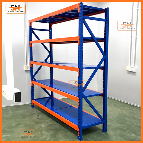 Kệ trung tải 5 tầng tải trọng 300kg/tầng mâm