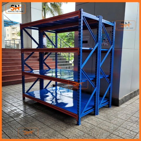 Kệ trung tải 4 tầng tải trọng 300kg/tầng mâm