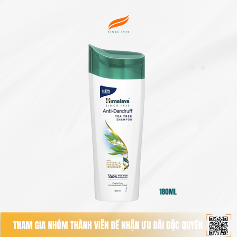 Dầu gội đầu ngăn ngừa gàu và giảm ngứa da đầu từ tinh dầu tràm trà Himalaya Anti-Dandruff Shampoo 180ml