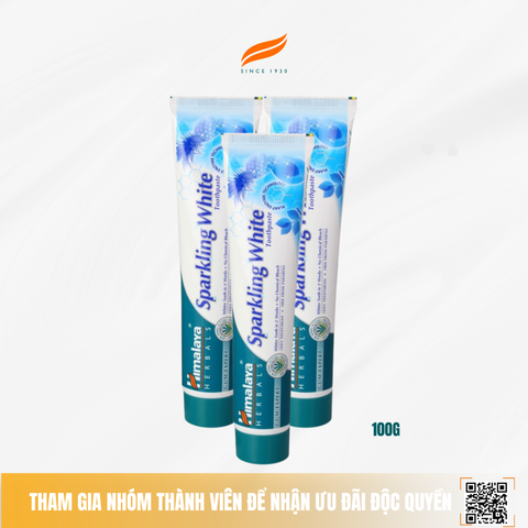 [COMBO 3] Kem đánh răng trắng sáng lấp lánh Himalaya Sparkling White Toothpaste (3 TUÝP)