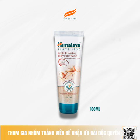 [30/11/2026] Sữa rửa mặt tẩy tế bào chết ngừa mụn đầu đen Himalaya Gentle Exfoliating Daily Face Wash 100ml
