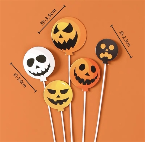 Set 5 que bóng bay bí ngô Halloween