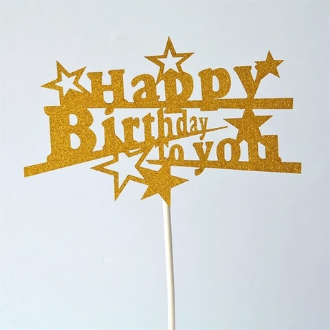 Topper HPBD to you sao vàng