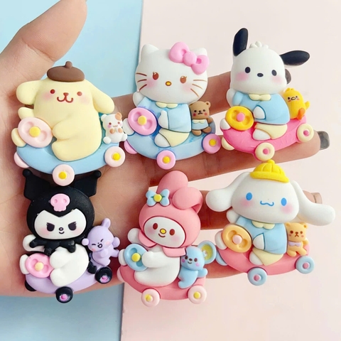 Set trang trí gốm 6 nhân vật Sanrio ~6cm (Kuromi, Melody, Cinnamoroll, Kitty, Pompompurin, Pochacco)