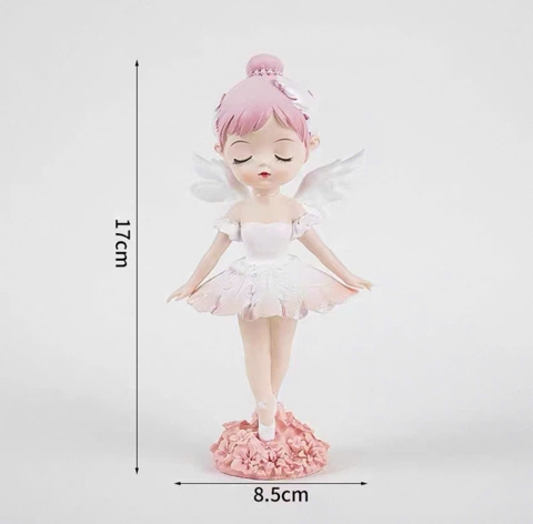 Trang trí sứ bé gái thiên thần múa bale có cánh (dáng đứng)