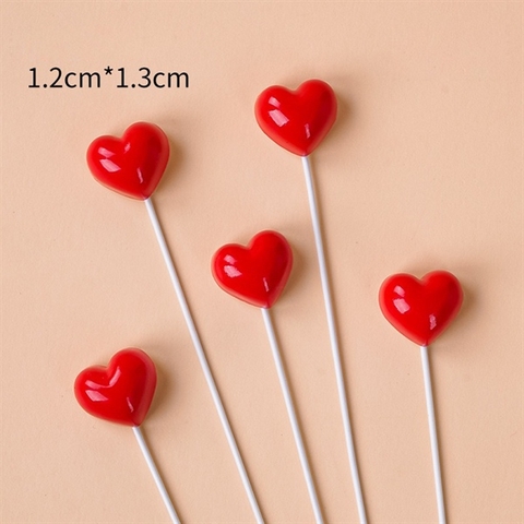 Set que cắm sắt hình trái tim đỏ