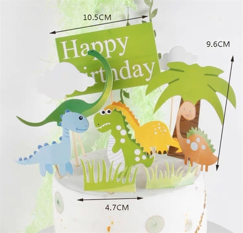Set que HPBD khủng long + cây dừa