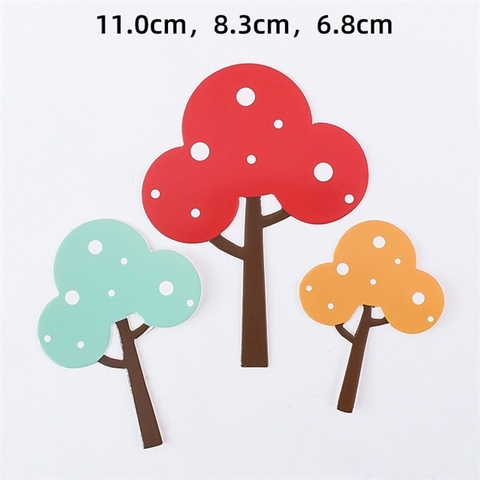 Set 3 que cắm giấy cây mây rừng 3 màu xanh đỏ vàng