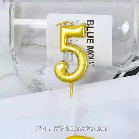 Nến số vàng to 5