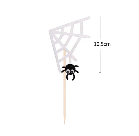 Que cắm Halloween mạng nhện + nhện đen (mắt lúc lắc)