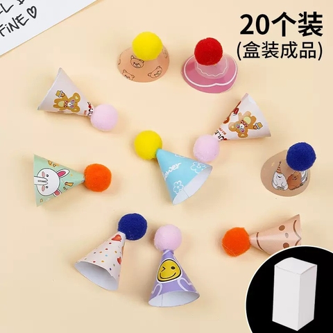 Set 20 mũ sinh nhật mini phong cách hoạt hình dễ thương mẫu 6