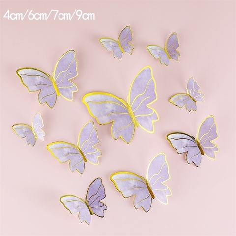 Set 10 que cắm bướm vân tím kiểu mới