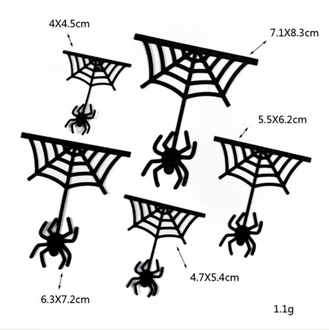 Set 5 que cắm Halloween mạng nhện + con nhện đu dây