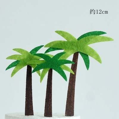 Set 3 que cây xốp dừa lá xanh