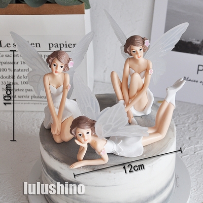 Set trang trí 3 cô gái váy trắng + cánh