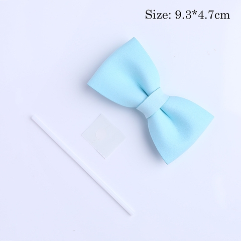 Trang trí nơ xốp nhỏ màu xanh sz 9cm