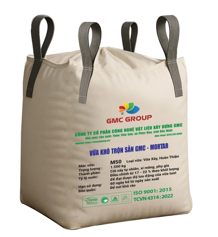 Vữa khô trộn sẵn m50 đóng bao jumbo