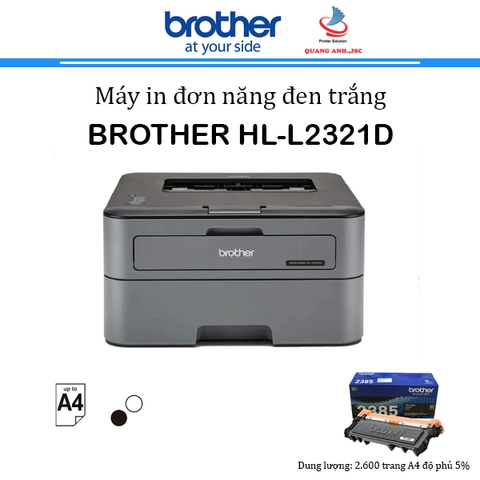 Máy in đơn năng Brother HL-L2321D (in 2 mặt/A4/USB) Bảo hành 24 tháng