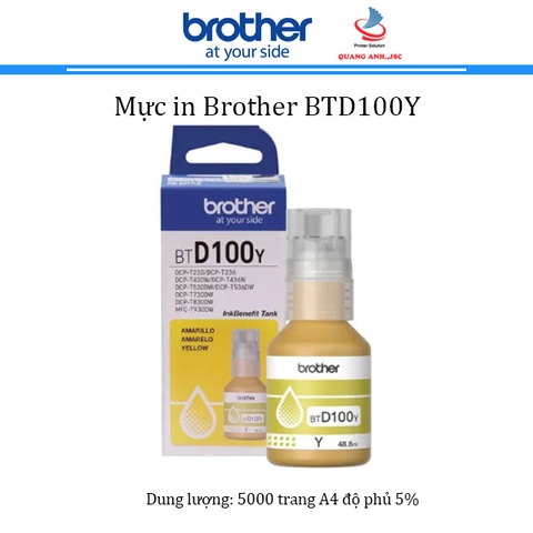Mực in phun Brother BTD100Y