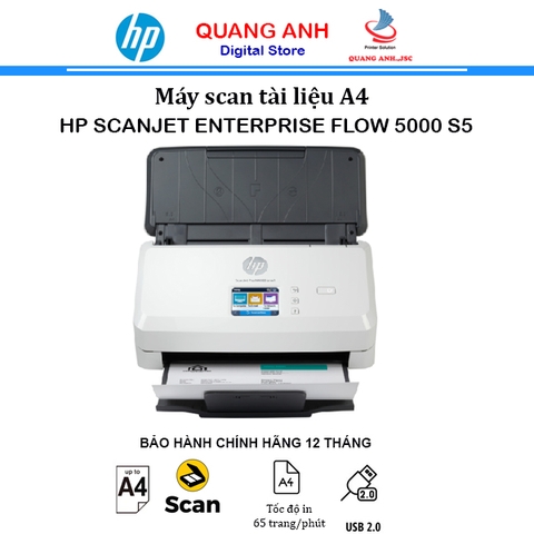 Máy quét HP ScanJet Enterprise Flow 5000 s5 6FW09A (A4 | ADF 80 tờ | 65ppm/130ipm | USB 3.0)