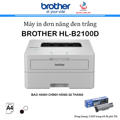 Máy in Laser A4 Brother B2100D ( In 2 mặt  / USB / tốc độ cao / Tiết kiệm mực )