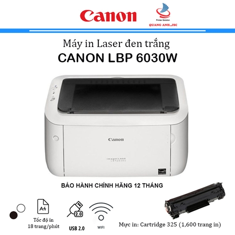 Máy In Laser Đơn Năng Canon 6030W  ( in 1 mặt / WIFI / USB / A4 -A5 ) Bảo Hành 12 tháng