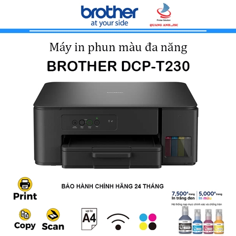 Máy in phun màu đa năng Brother DCP-T230 (In | Copy | Scan | A4 | A5 | USB)