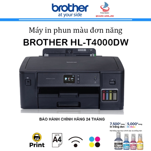 Máy in phun màu Brother HL-T4000DW (In đảo mặt, A3, USB, LAN, WIFI)