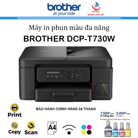 Máy in phun màu đa năng Brother DCP-T730DW (In 2 mặt | Copy | Scan | A4 | A5 | USB | WIFI)