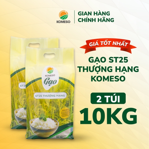 [COMBO 10 kg] 2 túi gạo KOMESO ST25 Thượng Hạng (túi 05kg)