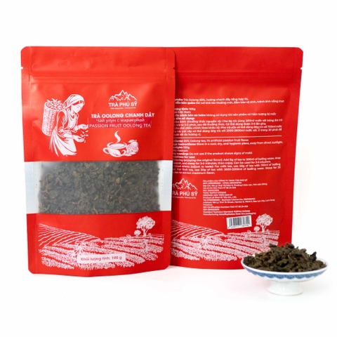 Trà Oolong Chanh Dây - Túi zip Đỏ - Nhãn tiếng Nga