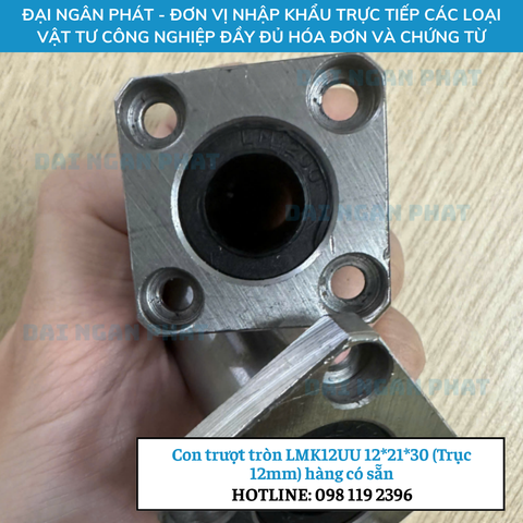 Con trượt tròn LMK12UU 12x21x30 (Trục 12mm) hàng có sẵn