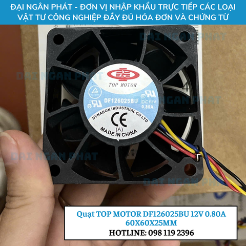 Quạt TOP MOTOR DF126025BU 12V 0.80A 60X60X25MM